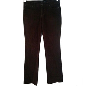 Nine‎ West Women's Santa Monica Straight Chocolate Brown Corduroy Pants Size 4